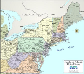 Download digital Map Northeast Atlantic